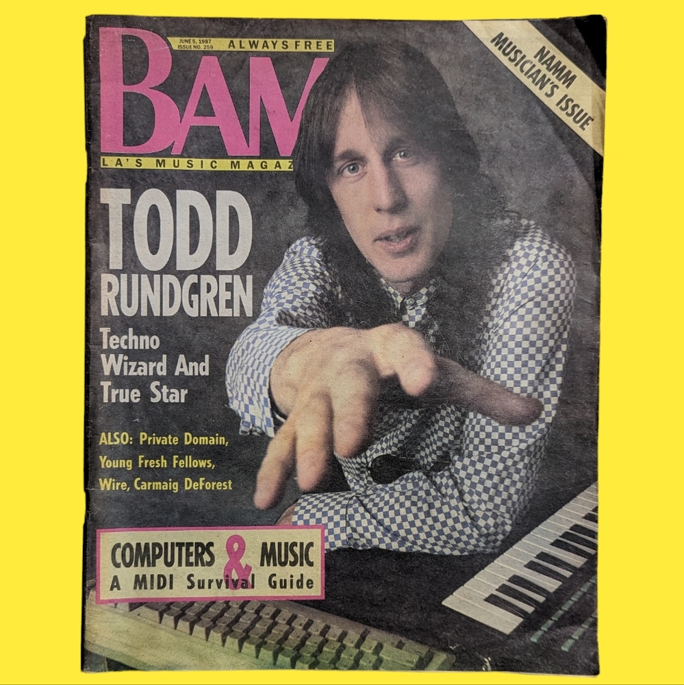 Todd Rundgren 1987 BAM Magazine